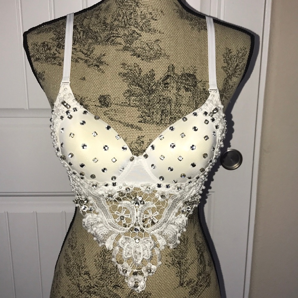 Embellished rave bra